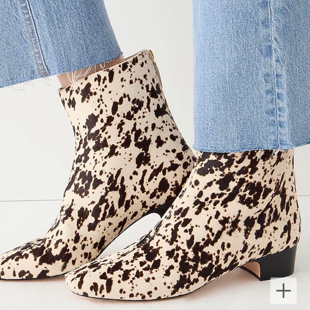 NIB J. Crew Roxie Back Zip Ankle Boot in Snow Pony, BJ873, Size 8.5 - Picture 2 of 10
